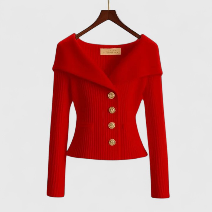 Nicole | Elegant Ribbed Fitted Cardigan - Picela