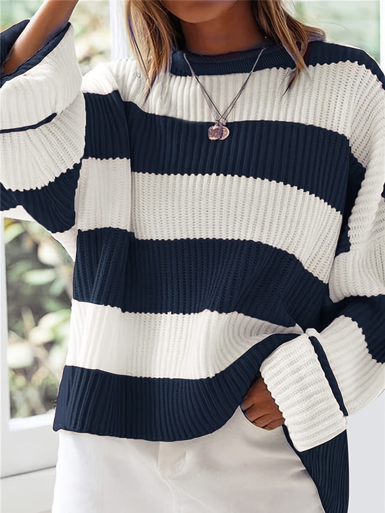 Nicole | Stylish Striped Sweater - Picela