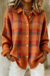 Nicole | Elegant Plaid Collared Cardigan