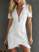 Classic Cold Shoulder Denim Dress for Women