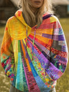 Megan | Stylish Patchwork Sunburst Hoodie