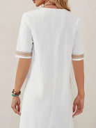 Rachel | Elegant Crochet Linen Dress - Picela