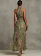 Rachel | Elegant Halter Maxi Dress - Picela