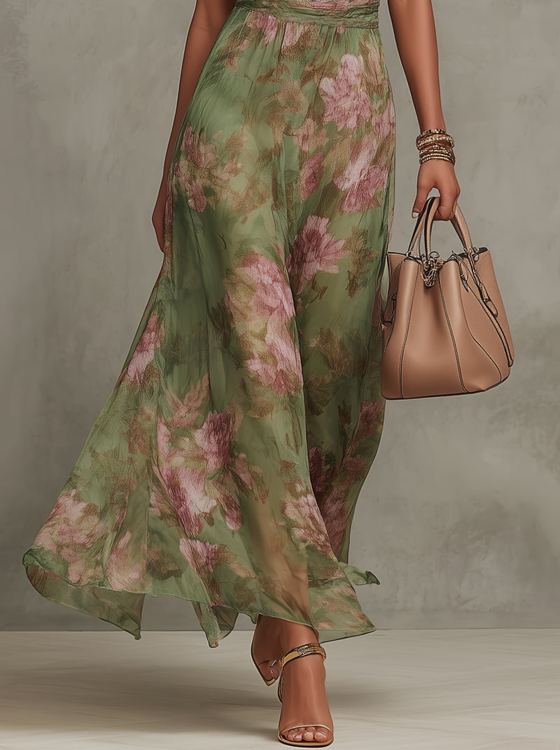 Rachel | Elegant Halter Maxi Dress - Picela