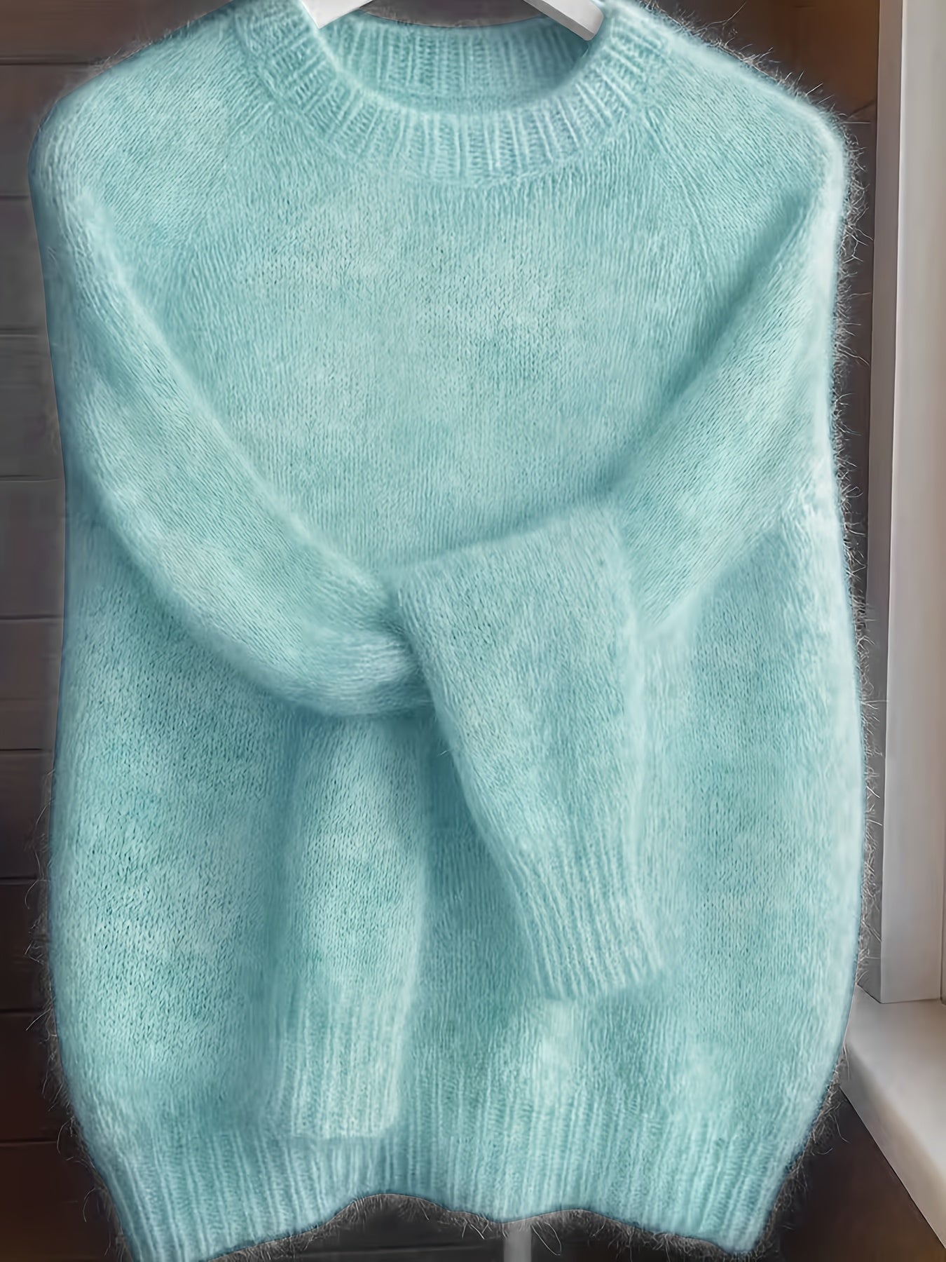 Rachel | Soft Fuzzy Crewneck Sweater - Picela