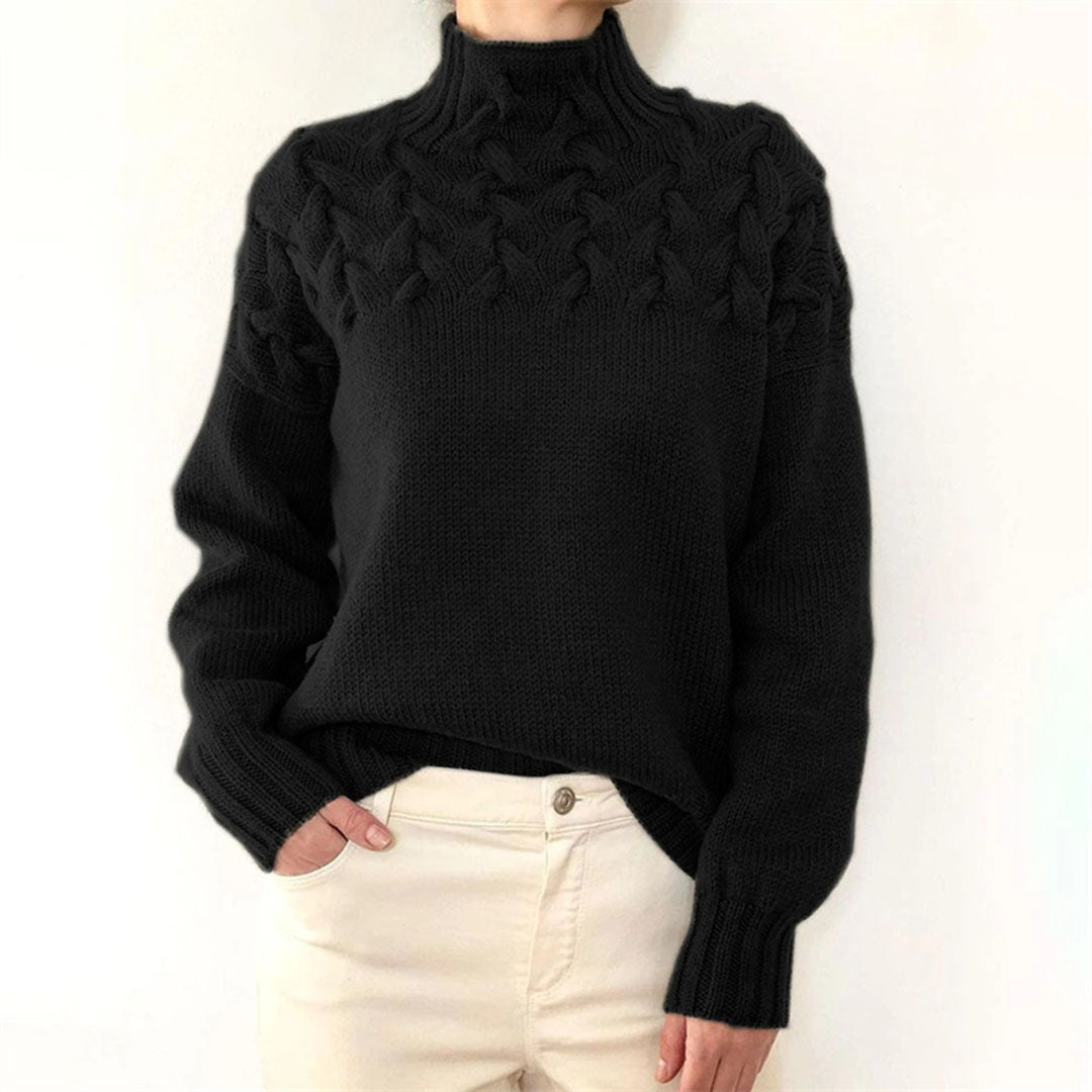 Rebecca | Cozy Cable-Knit Turtleneck Sweater - Picela
