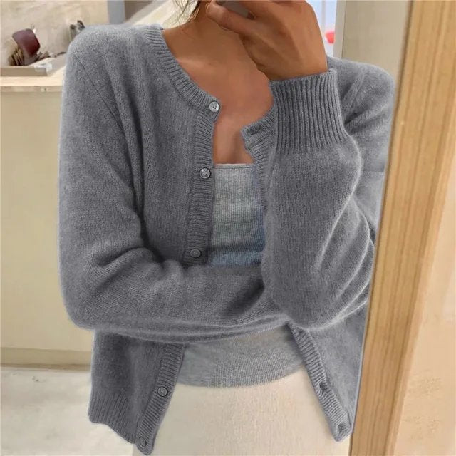 Rebecca | Elegant Button Knit Cardigan - Picela