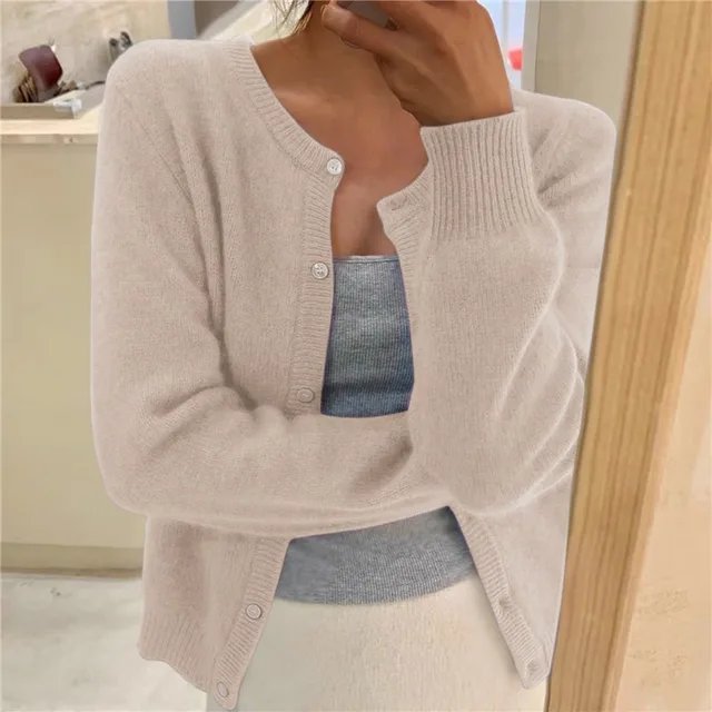 Rebecca | Elegant Button Knit Cardigan - Picela