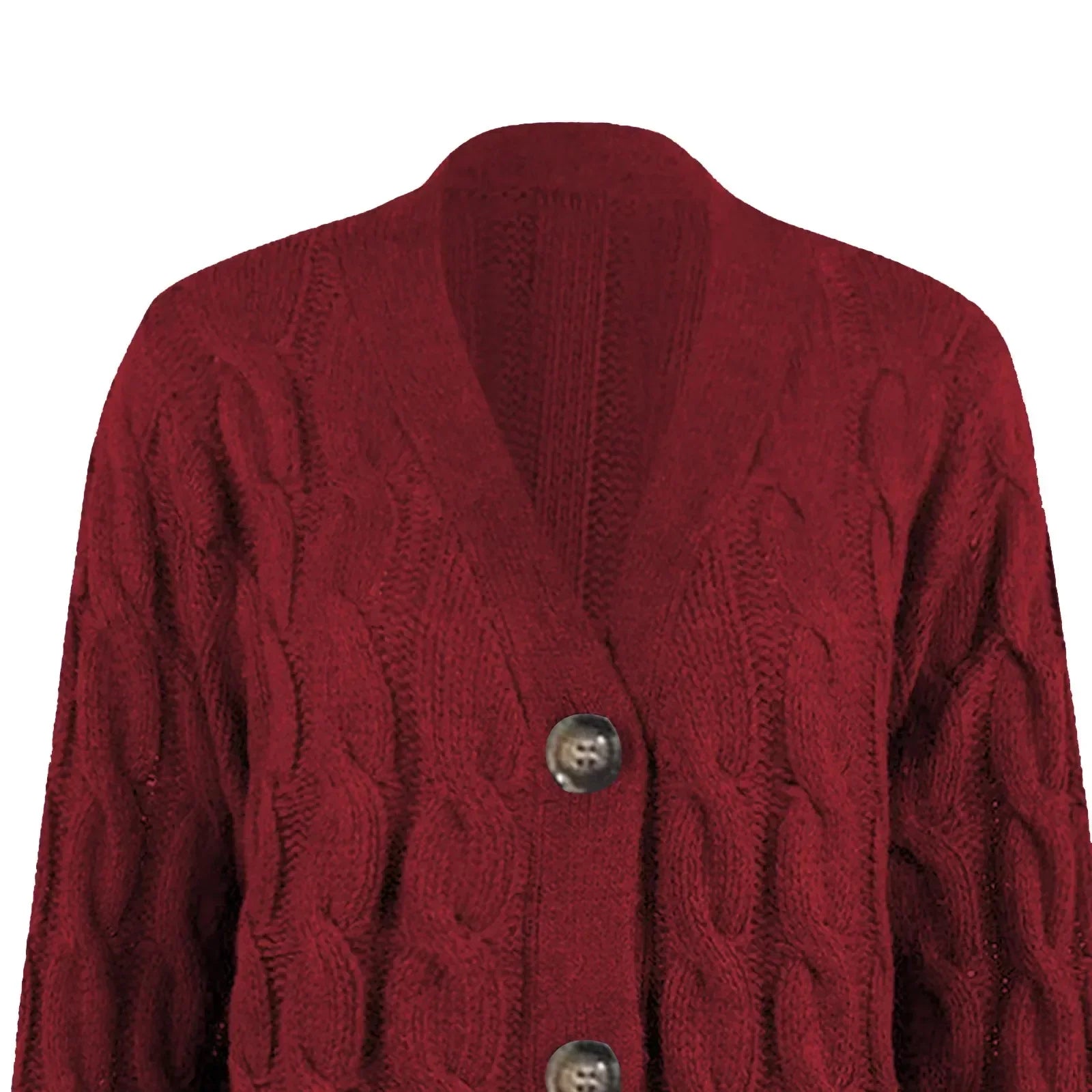 Rebecca | Elegant Cable Knit Cardigan - Picela