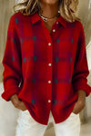 Nicole | Elegant Plaid Collared Cardigan