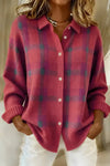 Nicole | Elegant Plaid Collared Cardigan