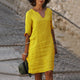 Flowy Linen Midi Dress for Women