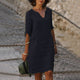 Flowy Linen Midi Dress for Women