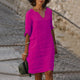 Flowy Linen Midi Dress for Women