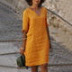 Flowy Linen Midi Dress for Women