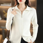 Samantha | Elegant Zip-Up Knit Cardigan - Picela