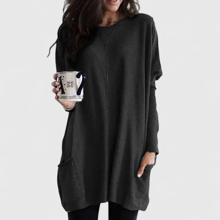 Sarah | Effortless Oversized Pocket Tunic - Picela
