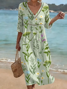 Sarah | Elegant Crochet Midi Dress - Picela