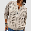 Sarah | Elegant Crochet Zip-Up Cardigan - Picela