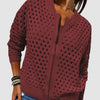 Sarah | Elegant Crochet Zip-Up Cardigan - Picela