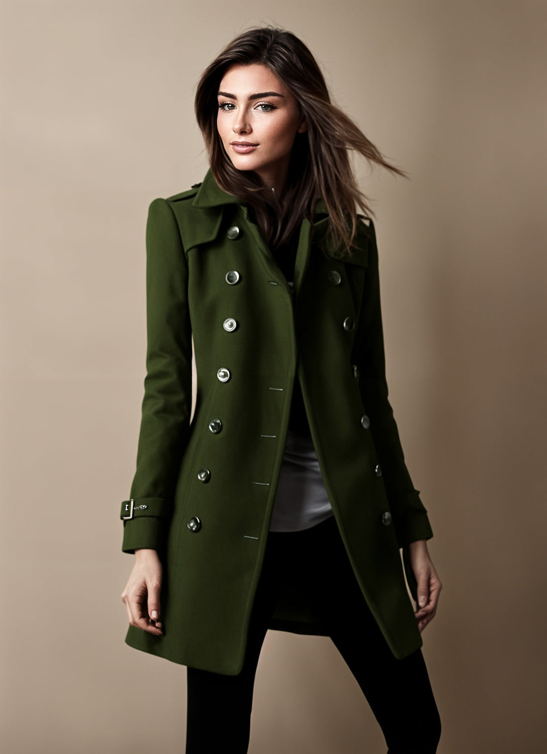 Sarah | Elegant Double-Breasted Tailored Coat - Picela