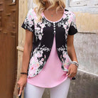 Sarah | Elegant Floral Layered Blouse - Picela