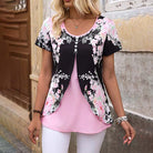 Sarah | Elegant Floral Layered Blouse - Picela