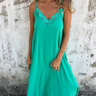 Sarah | Feminine Trim Maxi Dress - Picela