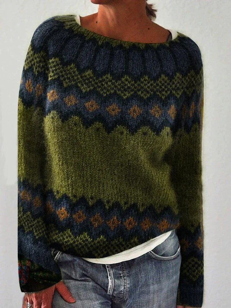 Sarah | Vintage Isle Knit Sweater - Picela