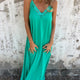 Feminine Lace Trim Maxi Dress for Women
