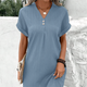 Casual Ribbed V-Neck Midi Dress for Women