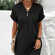 Casual Ribbed V-Neck Midi Dress for Women