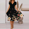 Amber | Elegant V-Neck Midi Dress