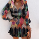 Feminine Ruffled Mini Dress for Women