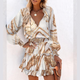 Feminine Ruffled Mini Dress for Women