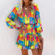 Feminine Ruffled Mini Dress for Women