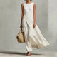 Elegant Asymmetrical Sleeveless Maxi Dress for Women