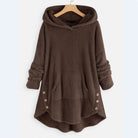Stephanie | Cozy Fleece Hooded Cardigan - Picela