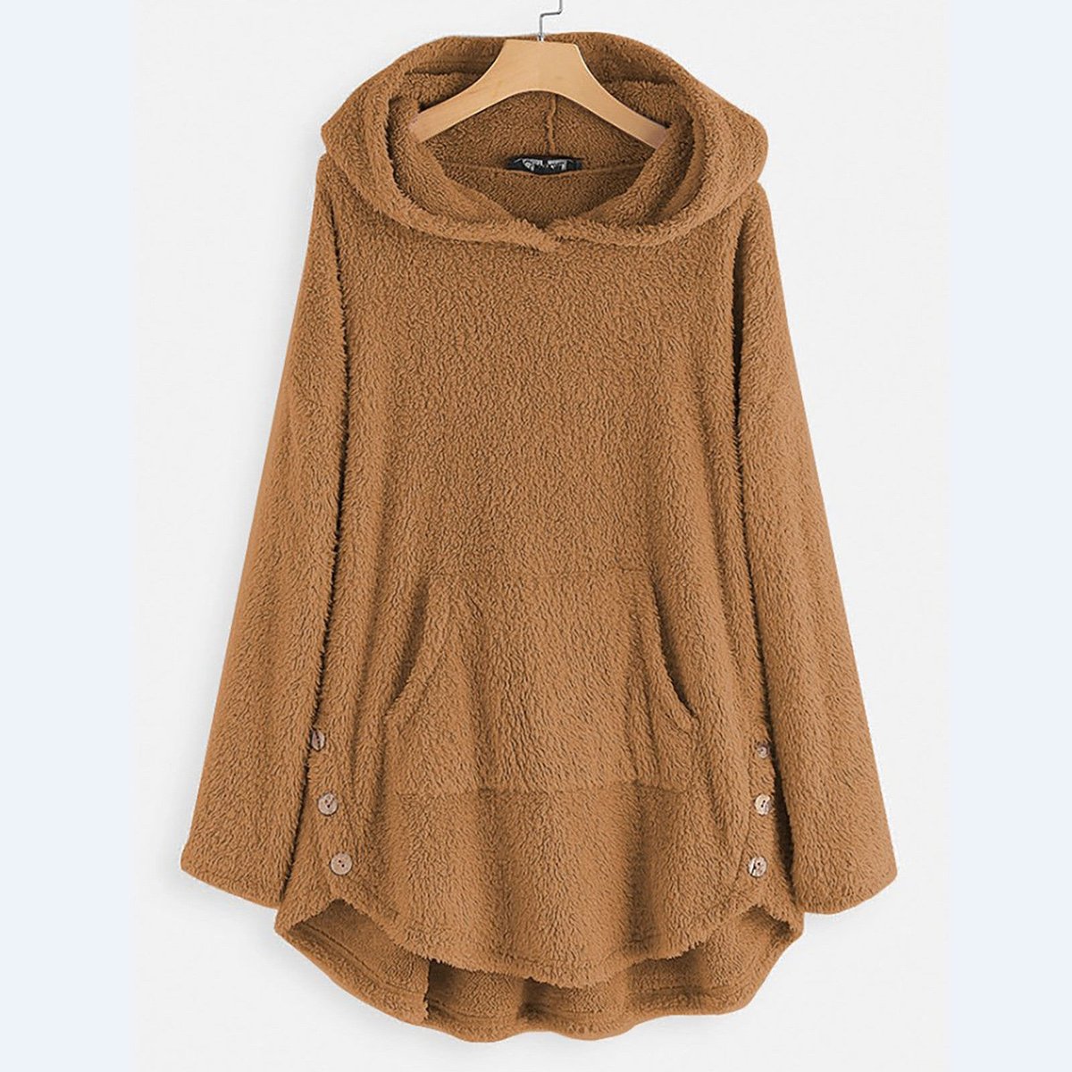Stephanie | Cozy Fleece Hooded Cardigan - Picela