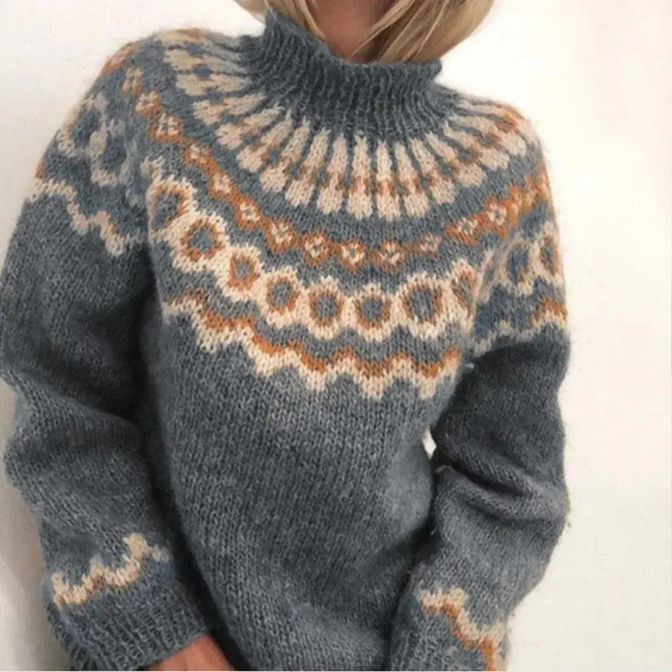 Stephanie | Cozy Nordic Turtleneck Sweater - Picela