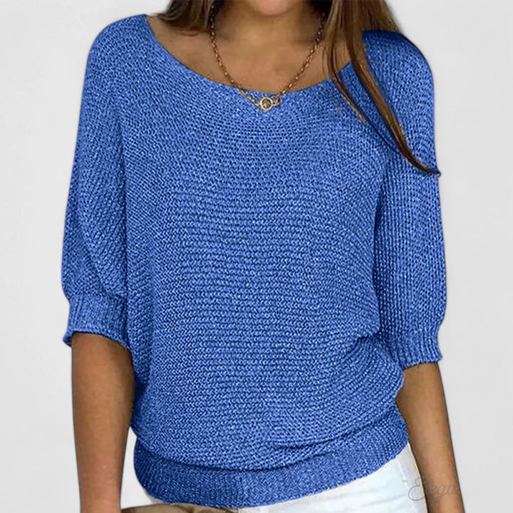 Stephanie | Elegant Batwing Knit Sweater - Picela