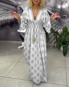 Stephanie | Elegant Kaftan Maxi Dress - Picela