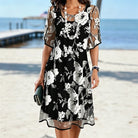 Stephanie | Elegant Mesh Midi Dress - Picela