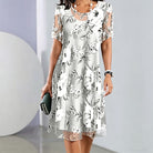 Stephanie | Elegant Mesh Midi Dress - Picela