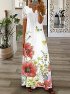 Stephanie | Feminine Button Maxi Dress - Picela