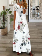 Stephanie | Feminine Button Maxi Dress - Picela