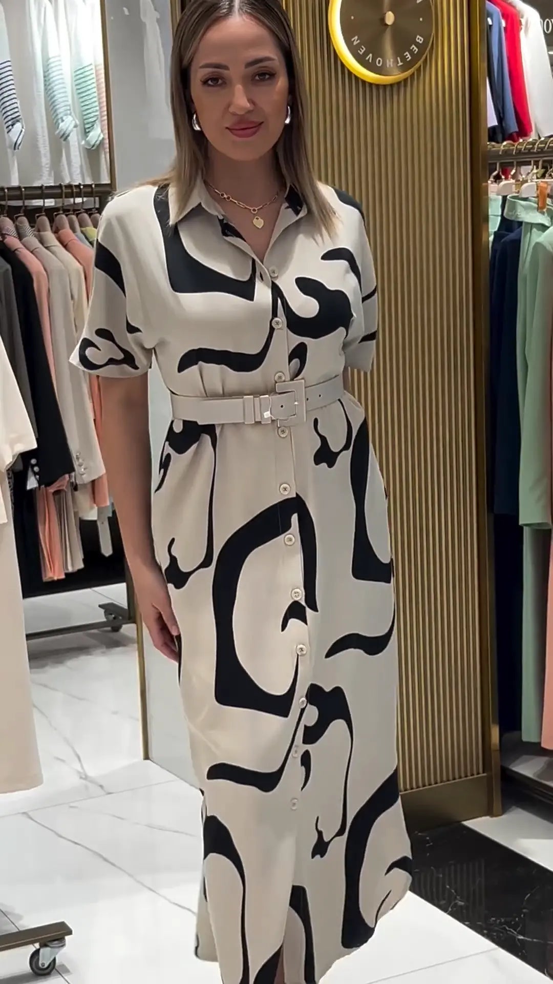 Stephanie | Stylish Belted Maxi Dress - Picela