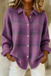 Nicole | Elegant Plaid Collared Cardigan