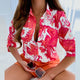 Elegant Abstract Collared Blouse for Women