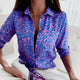 Elegant Abstract Collared Blouse for Women